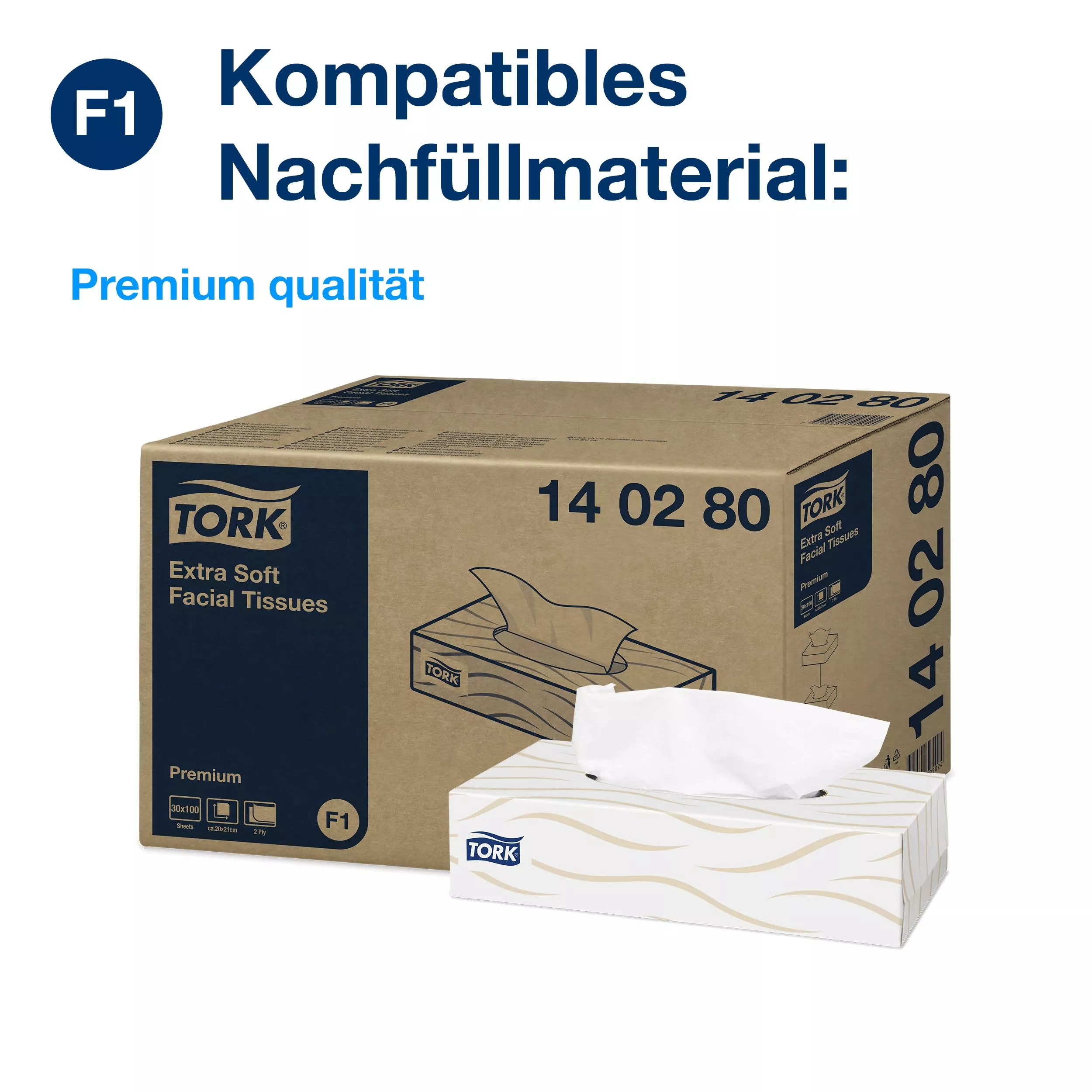 Tork Spender für Kosmetiktücher Weiß F1, Einzeltuchentnahme, 270023
