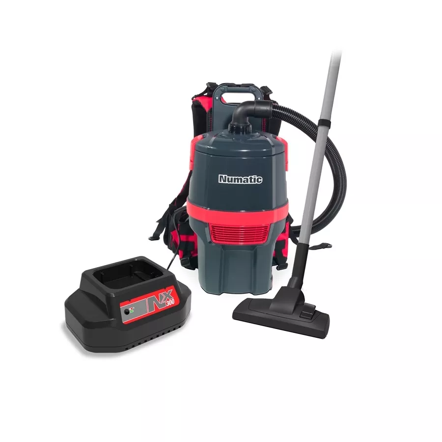 Numatic RSB150NX/0 Batterie-Rucksacksauger mit Ladegerät, inkl. Zubehörset AA30E (ohne AKKU)