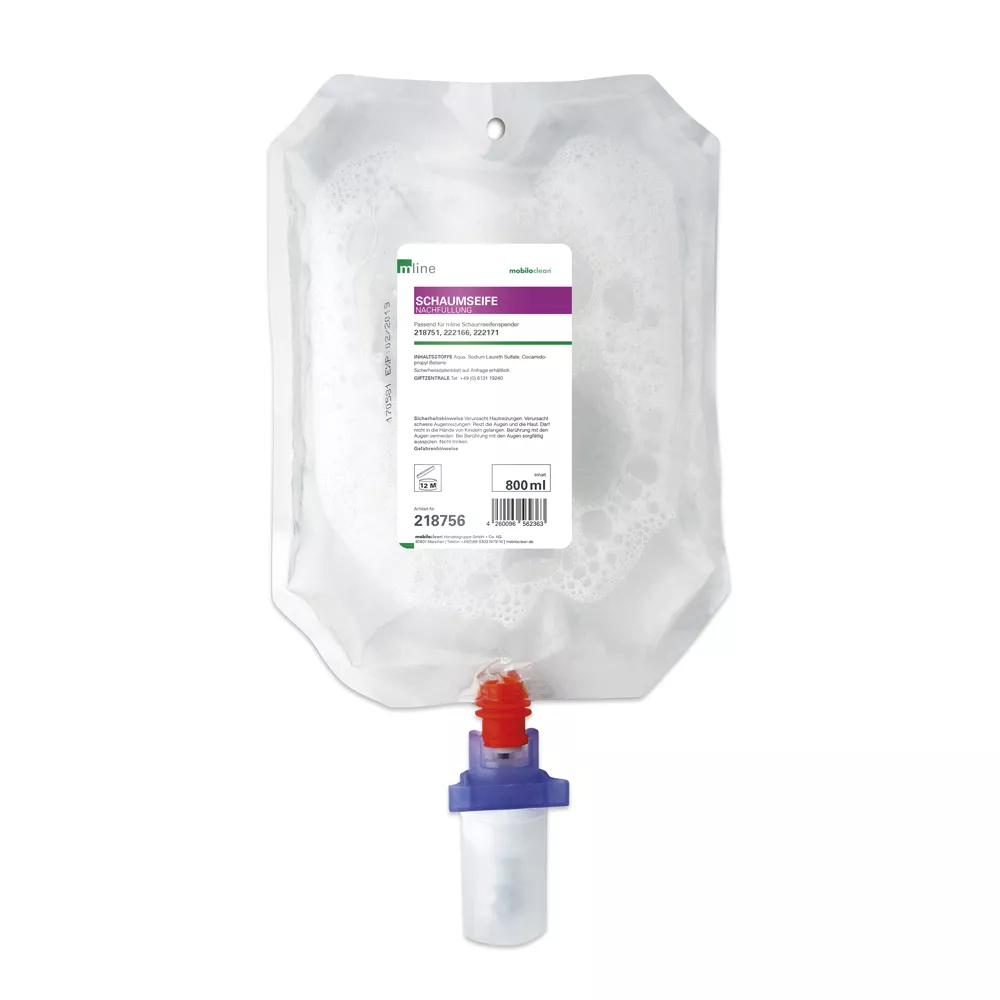 Cleanclub mline² Schaumseifenfüllung 800ml (1 Karton = 6 Beuteln)