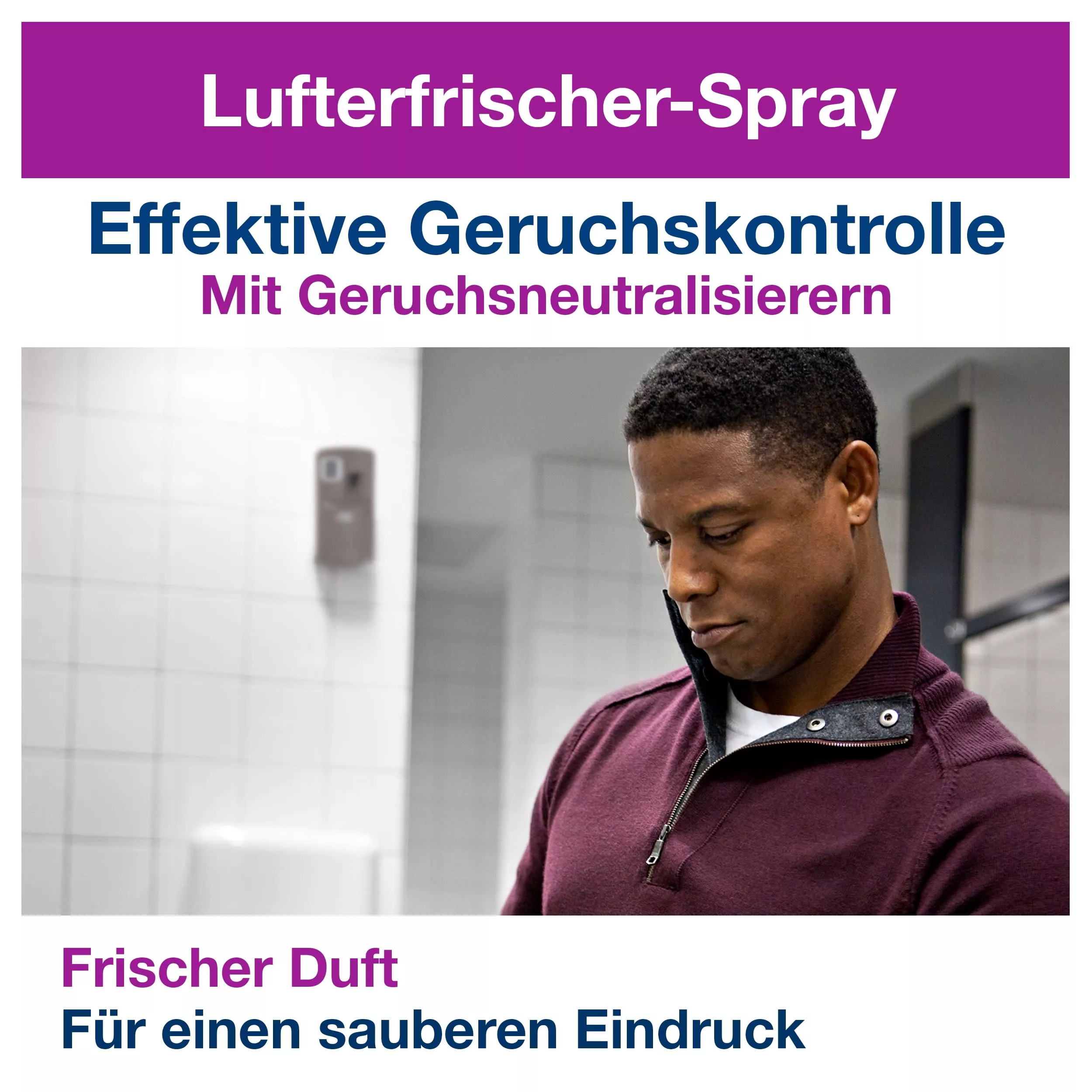 Tork Spender für Lufterfrischer Sprays Grau A1, Schnelle Nachfüllung, Elevation Linie, 256055