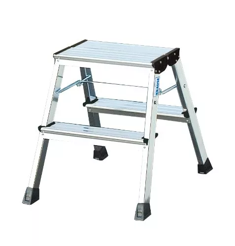 Krause „ROLLY“ DOPPEL-KLAPPTRITT ALU NATUR 2x2 STUFEN