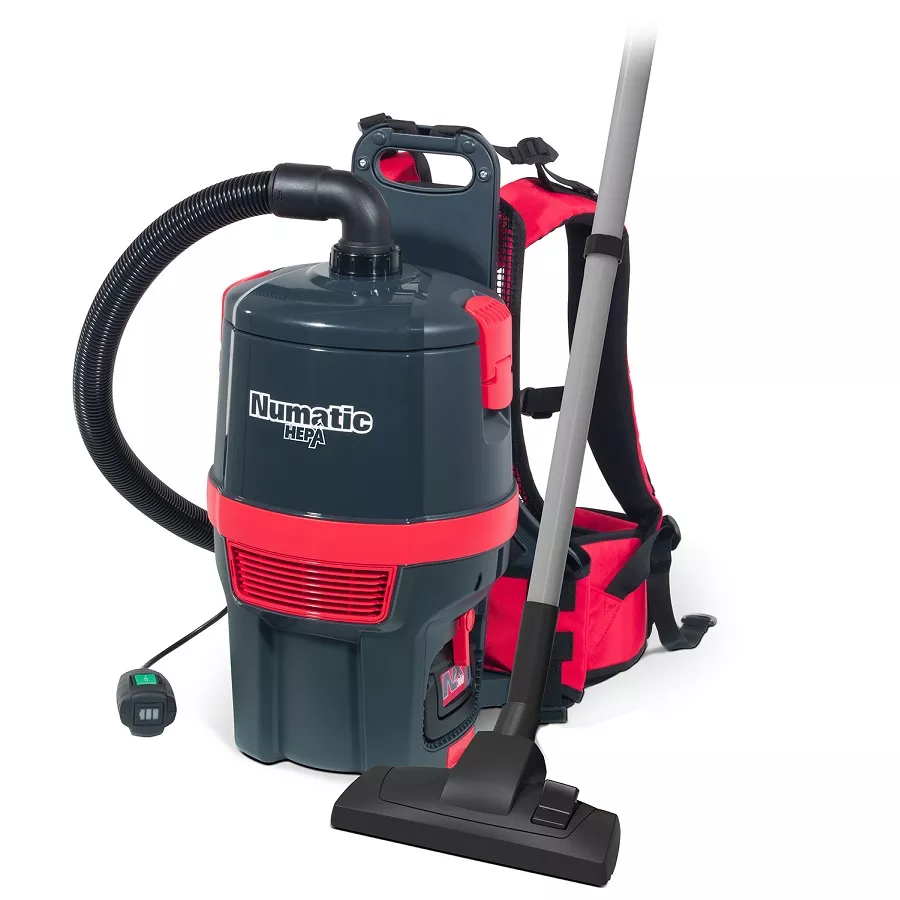 Numatic RSB150HNX/0 Hepa Allergikerfreundlicher Batterie-Rucksacksauger mit Ladegerät, inkl. Zubehörset AA30E (ohne AKKU)