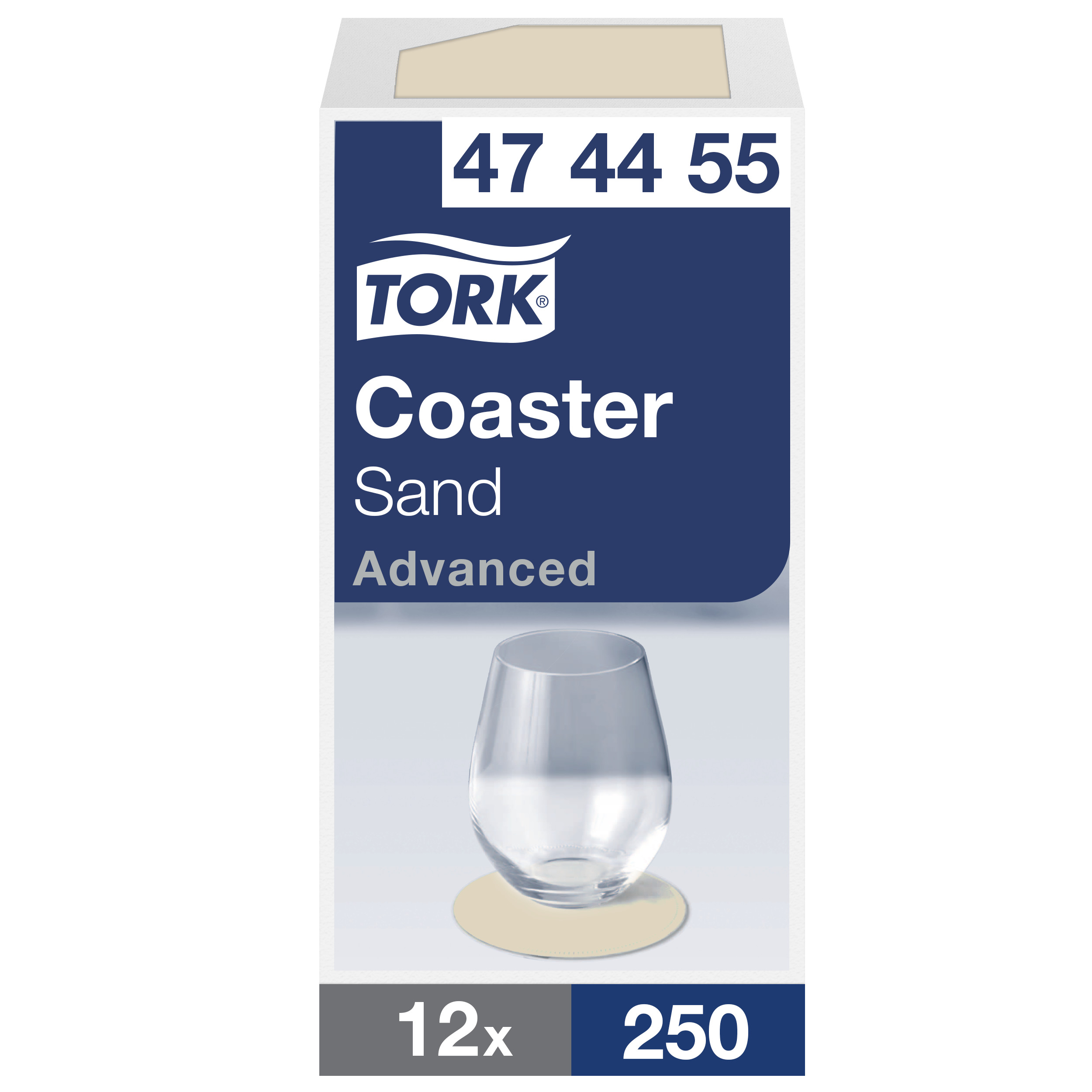 Tork Runde Papieruntersetzer Sand, Extradick, 12 × 250 Untersetzer, 474455