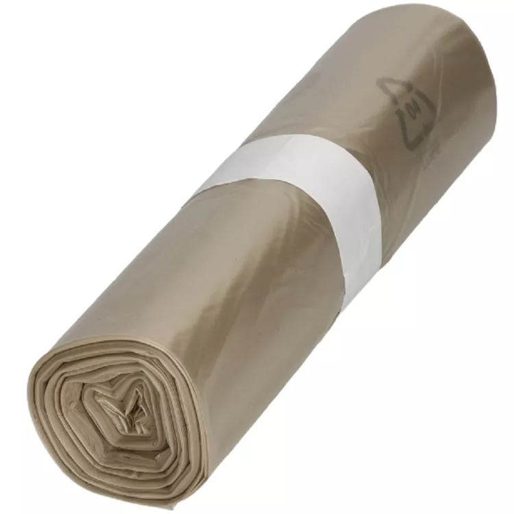 DEISS Müllbeutel Typ 60 PCR 70 Liter, 12 my, LDPE, transparent (1 Rolle = 25 Stück)