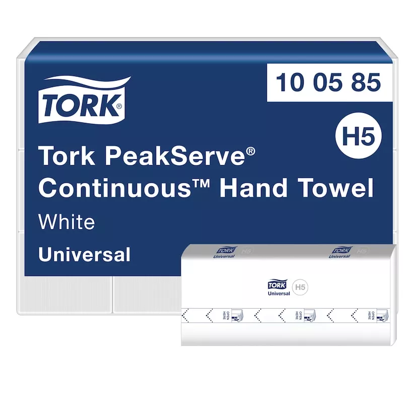 Tork PeakServe® Endlos™-Papierhandtücher Weiß H5, Universal-Qualität, komprimiert, 12 × 410 Tücher, 100585