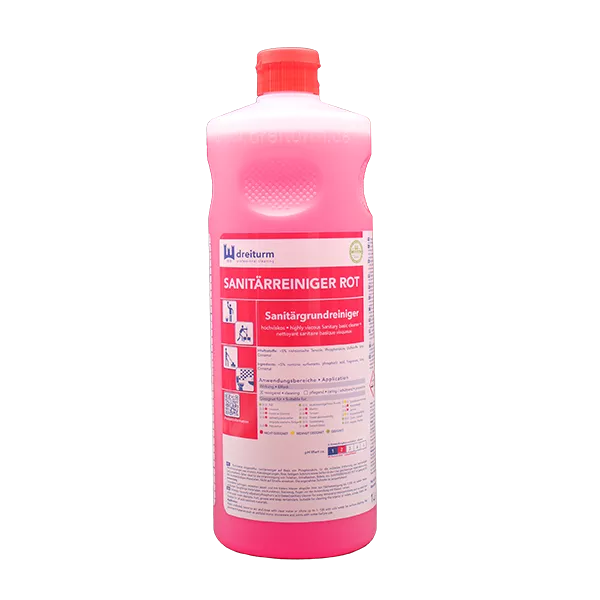 Dreiturm Sanitärreiniger Rot – 1L Flasche