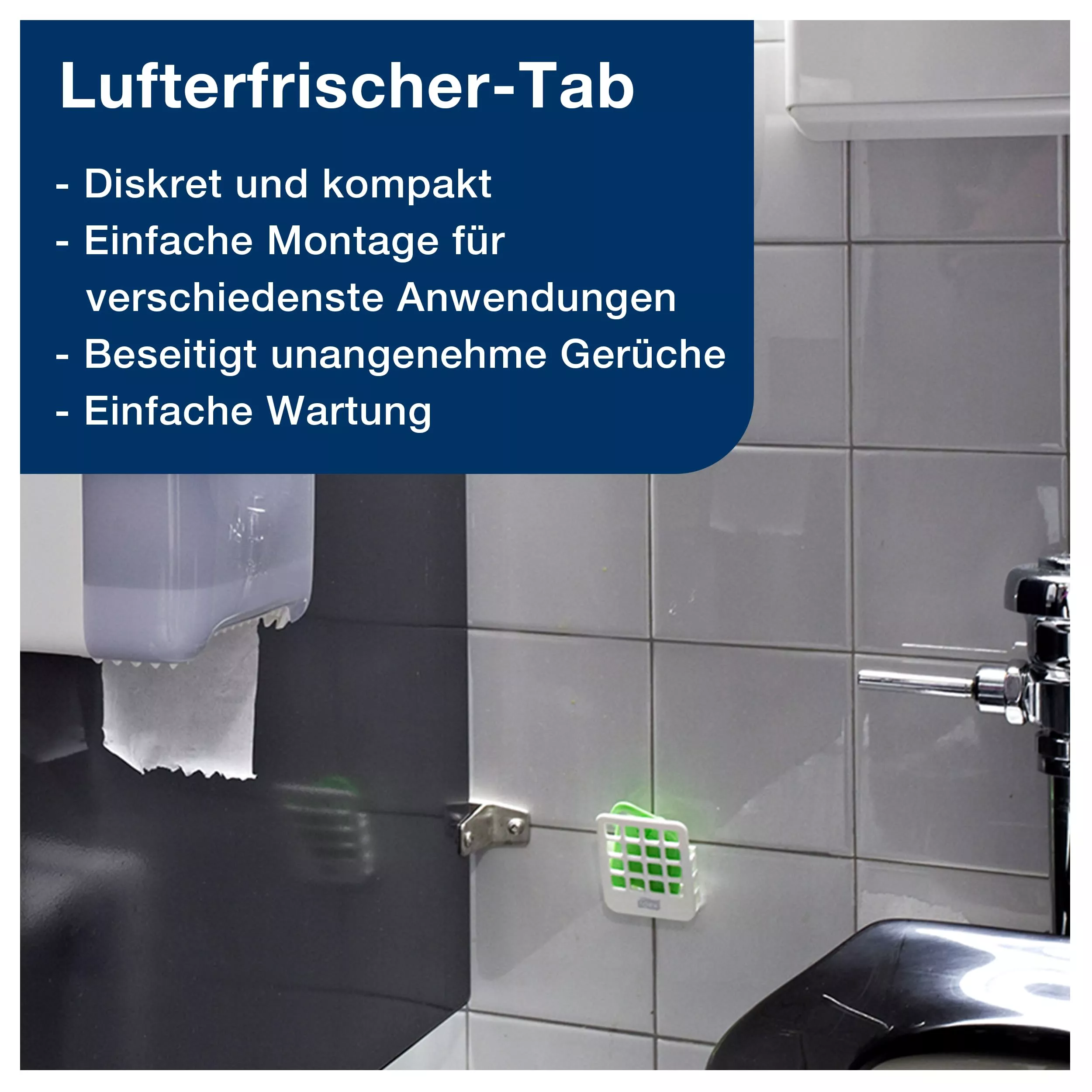 Tork Lufterfrischer Anhänger mit Apfelduft Grün A2, Frischeduft, 80 Anhänger, 236016