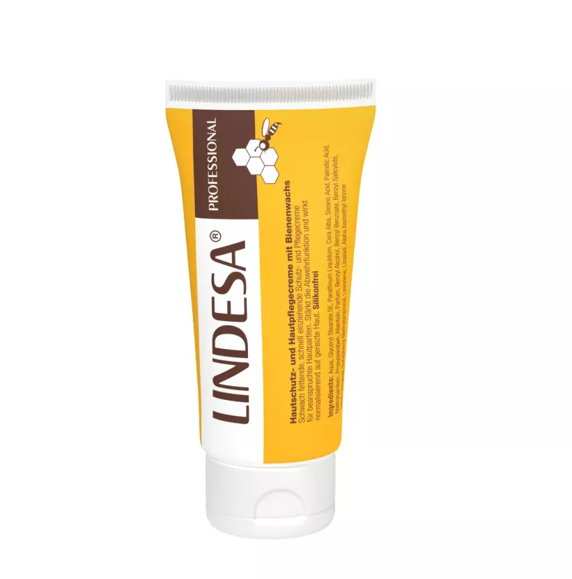 10 Tuben Lindesa Hautschutzcreme GELB 50ml #13640010