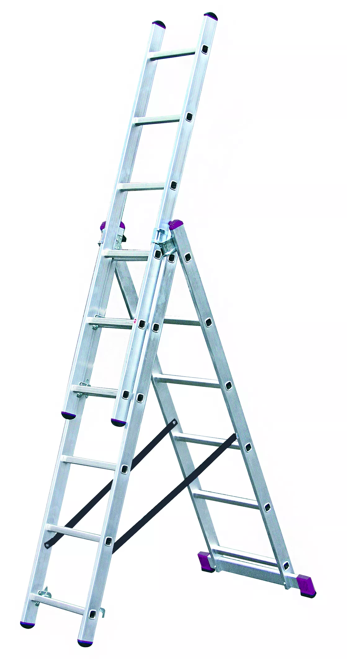Krause Corda Vielzweck-Leiter 3x8 Sprossen mit Treppenversion - 033383