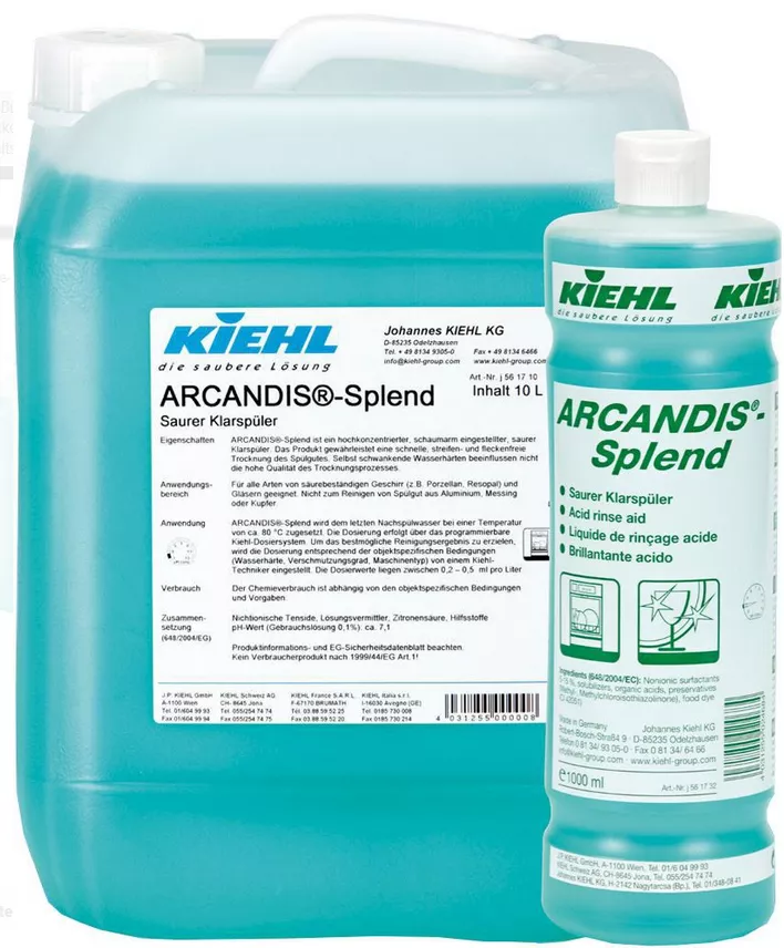 Kiehl Arcandis-Splend, 10 ltr. Kanister, Saurer Klarspüler #j561710