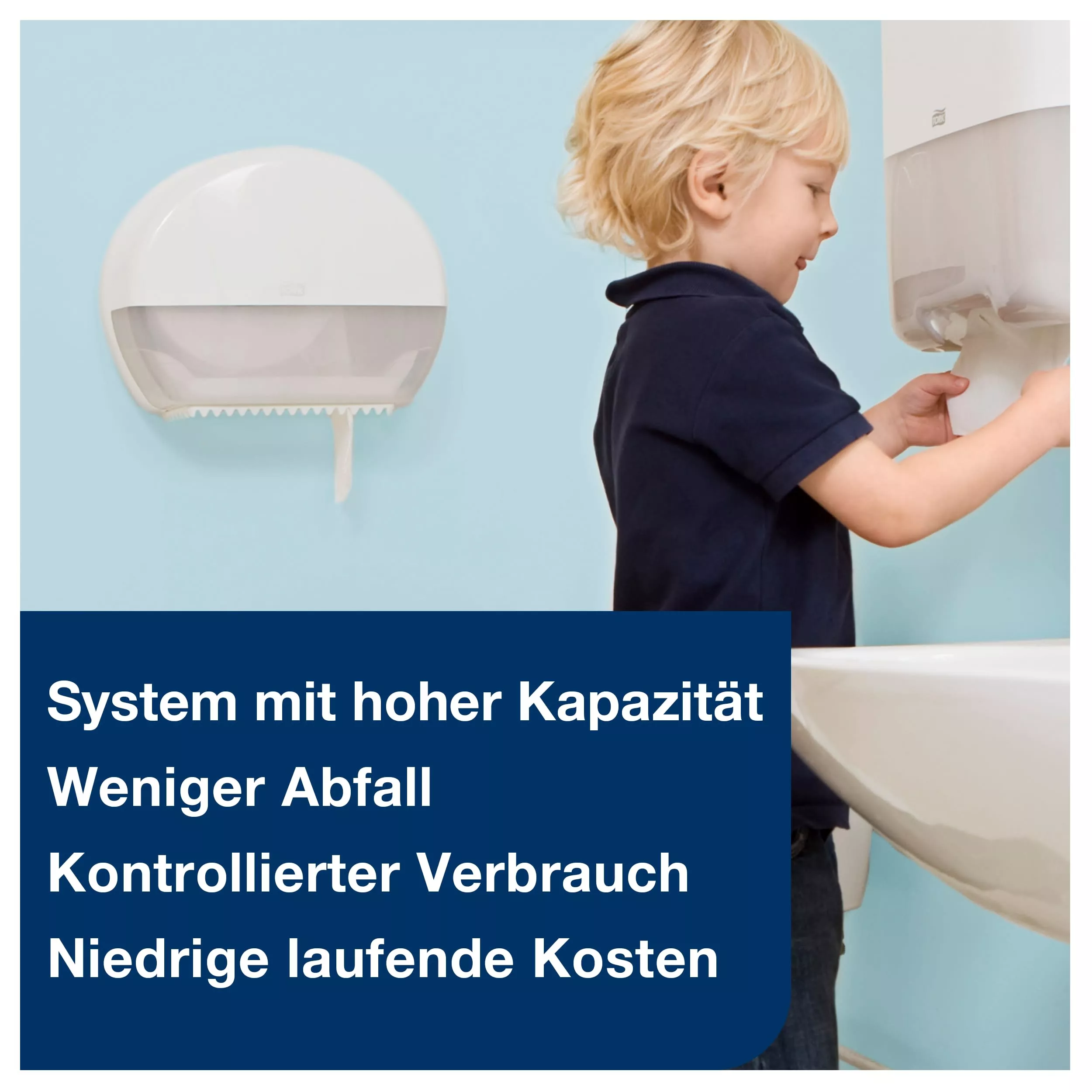 Tork weiches Mini Jumbo Toilettenpapier Weiß T2, Premium, 2-lagig, 12 × 170 m, 110253