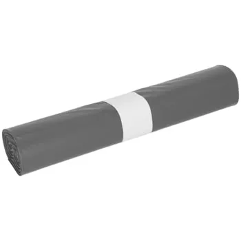 DEISS Abfallbeutel PREMIUM 60-80 Liter, 8 my, LDPE, grau (1 Rolle = 25 Stück)