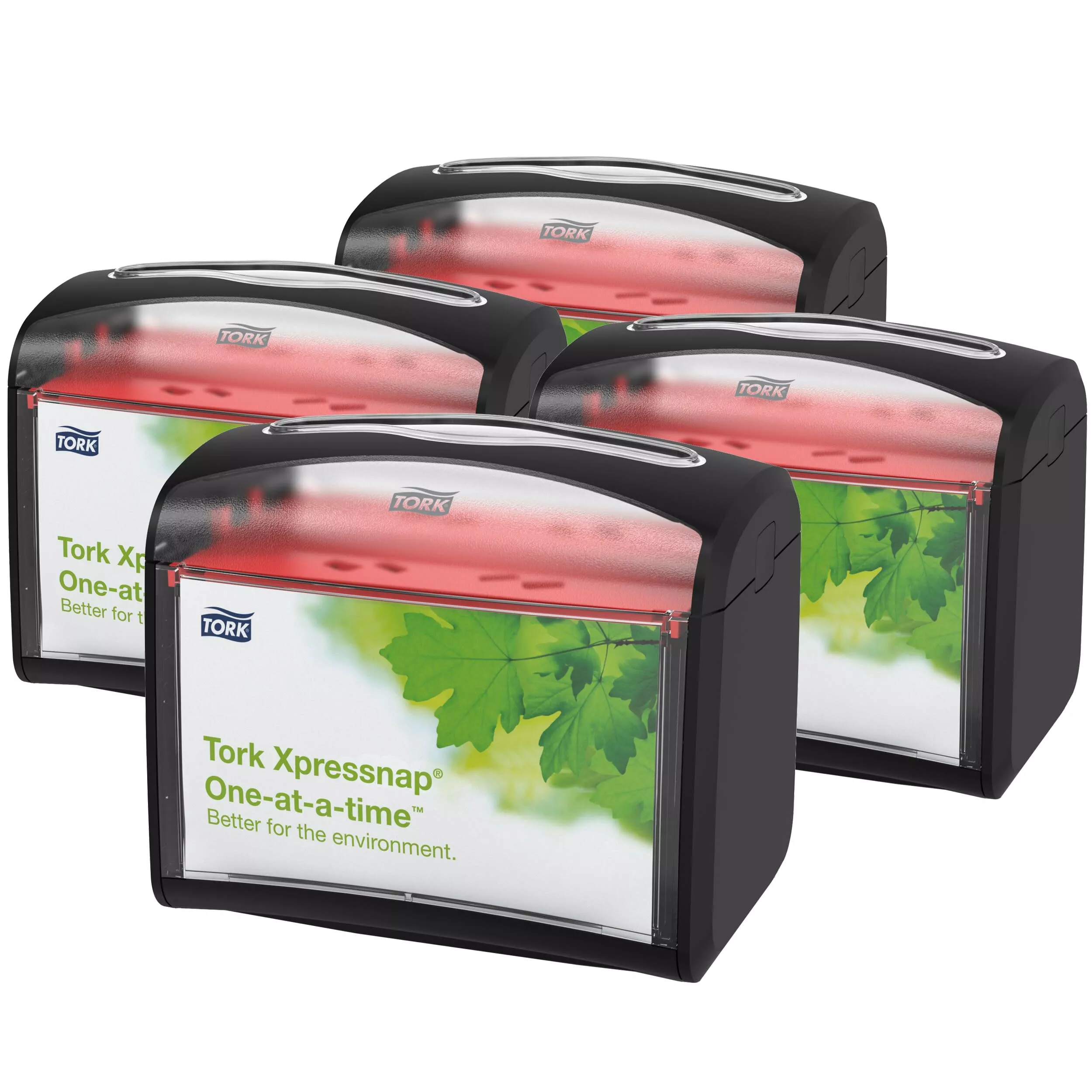 Tork Xpressnap® Tischspender Schwarz N4, Signature Linie, 16,9 cm × 20 cm × 14,1 cm