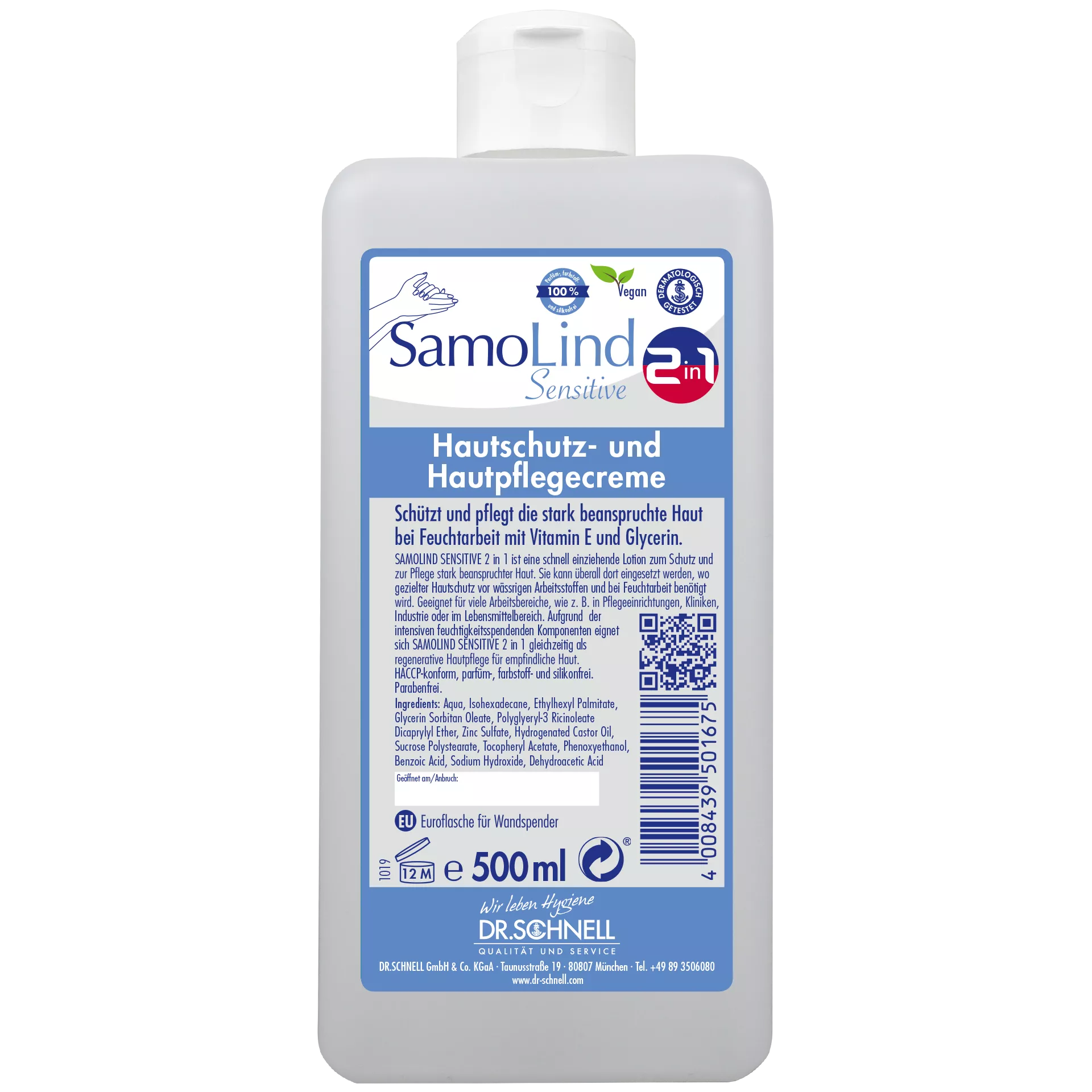 Dr. Schnell Samolind Sensitive 2in1 Hautschutz & Hautpflege 500 ml