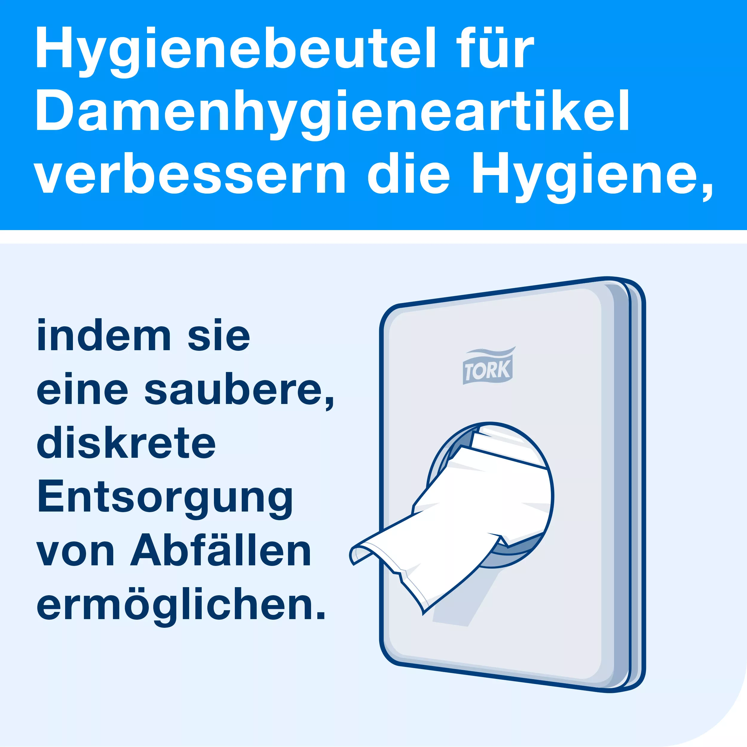 Tork Spender für Hygienebeutel Weiß B5, einfache Reinigung, Elevation Design, 566000