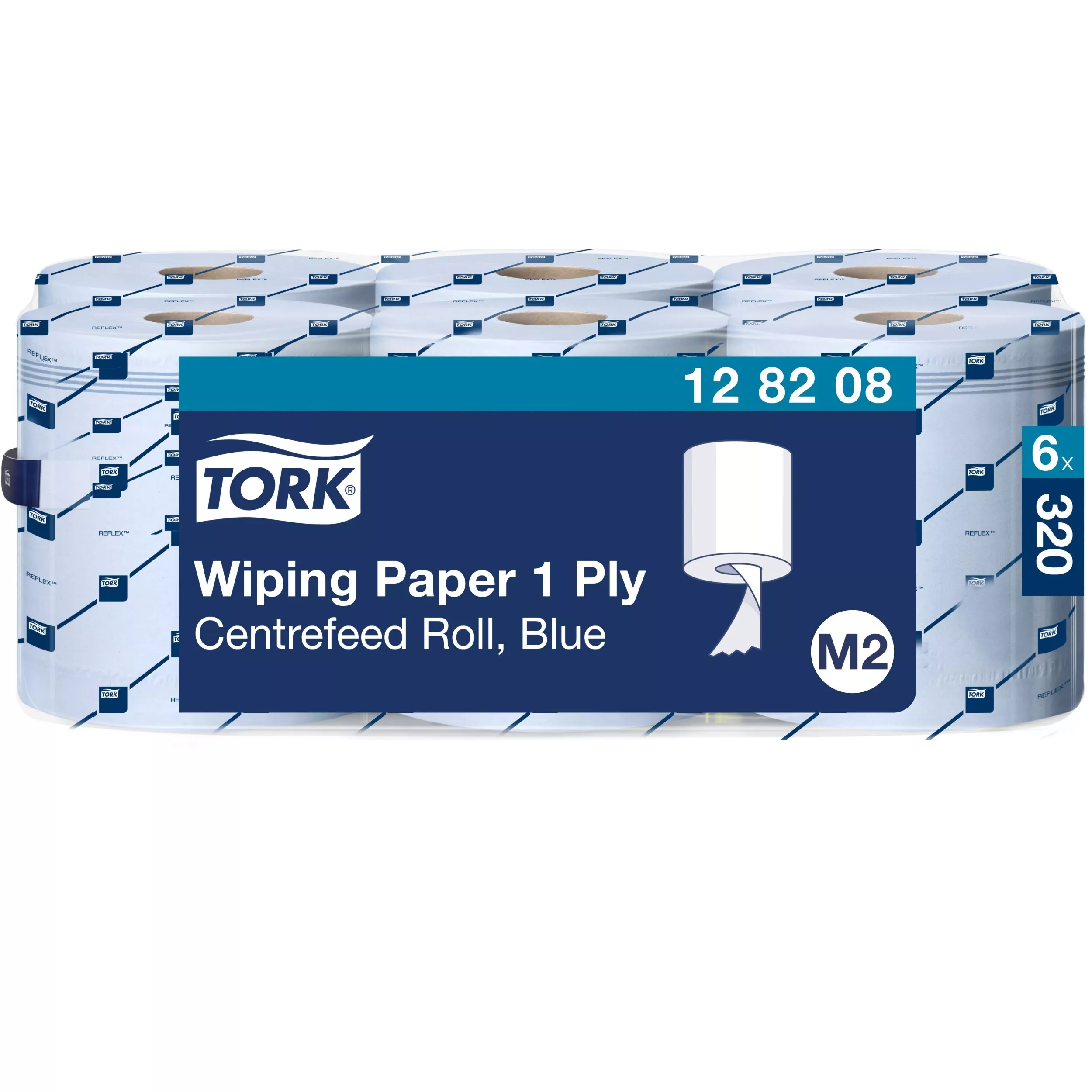 Tork Innenabrollungs-Papierwischtücher Blau M2, Saugfähig, 6 Rollen, 128208