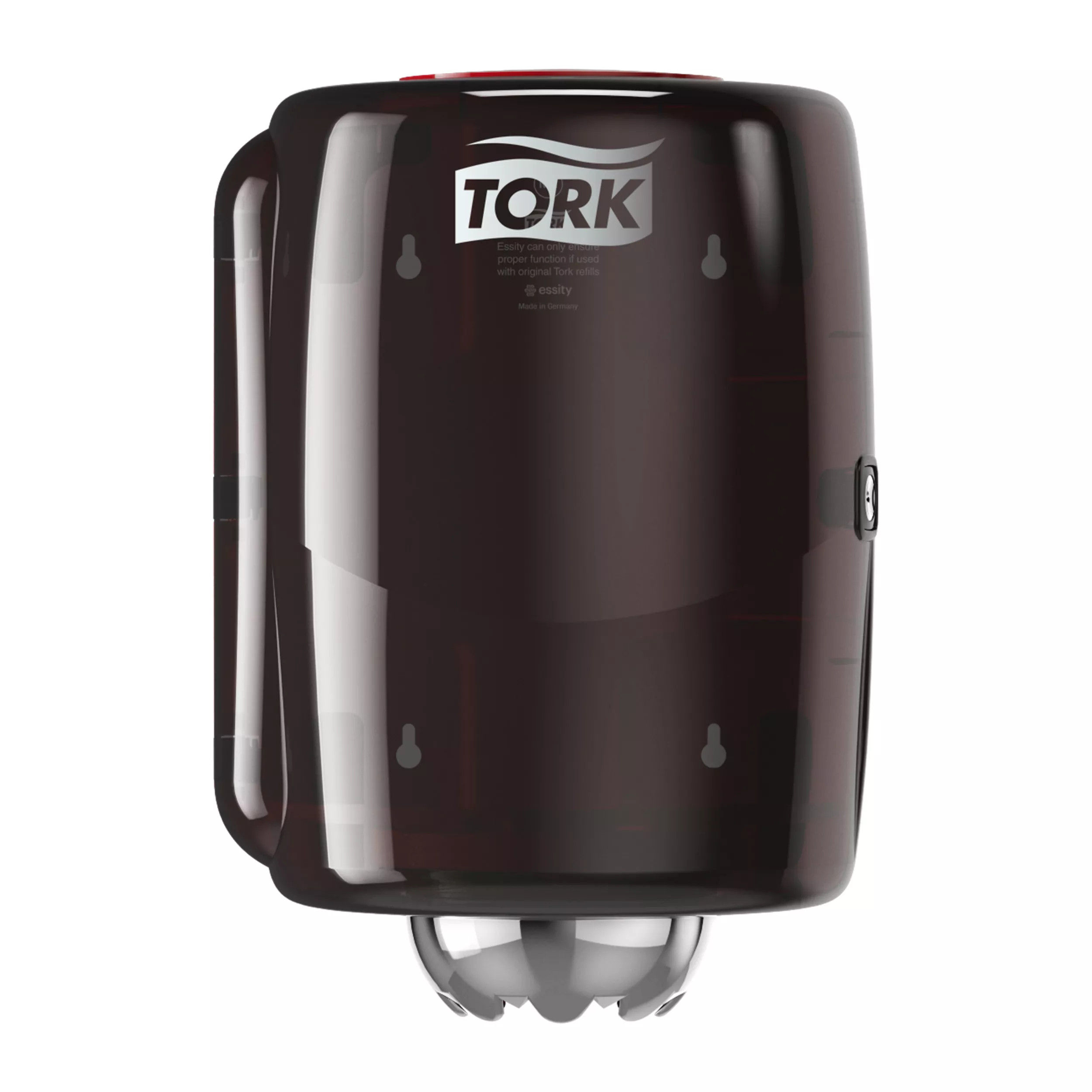 Tork Innenabrollungsspender Rot und Schwarz M2, Einhändige Bedienung, Performance Linie, 659008