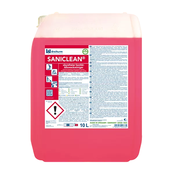 Dreiturm Saniclean – Alkalischer Reiniger – 10 L Kanister
