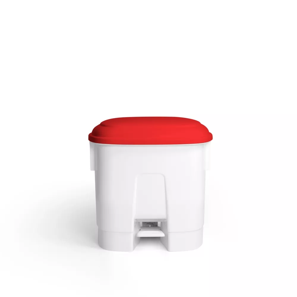 TTS Derby Tretabfalleimer 30 Liter mit Deckel rot HACCP