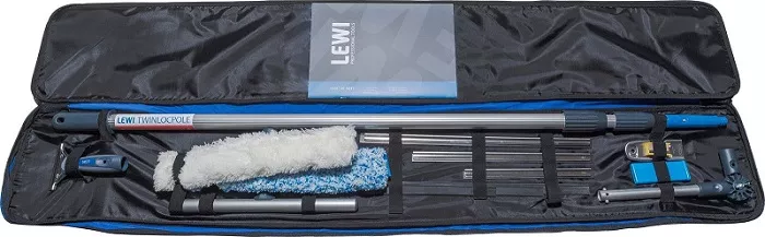 LEWI Fensterreinigungs-Set 15-teilig mit Tasche