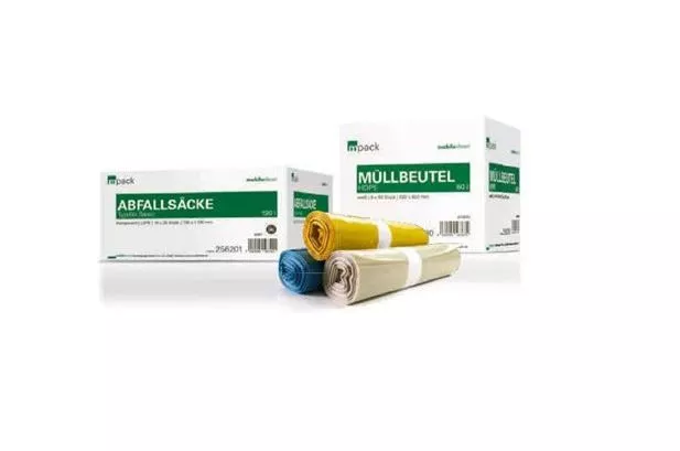 Cleanclub Müllbeutel mit Sternnaht 25 Liter, 5 my, HDPE, transparent (1 Karton = 2.000 Stück)